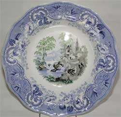 Davenport, Muleteer Pattern Soup Plate, ca. 1835