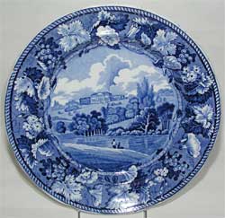 Enoch Wood & Sons, Grapevine Border Series, Wardour Castle Pattern Plate, ca. 1825