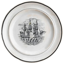 East Indiaman Sailing from the Downs plate