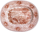 “Isola di Sora” platter in typical reddish-brown.