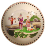 "Malay Beach Scene, Malays of Java" Plate